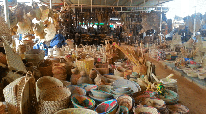 crafts at benfica market, luanda